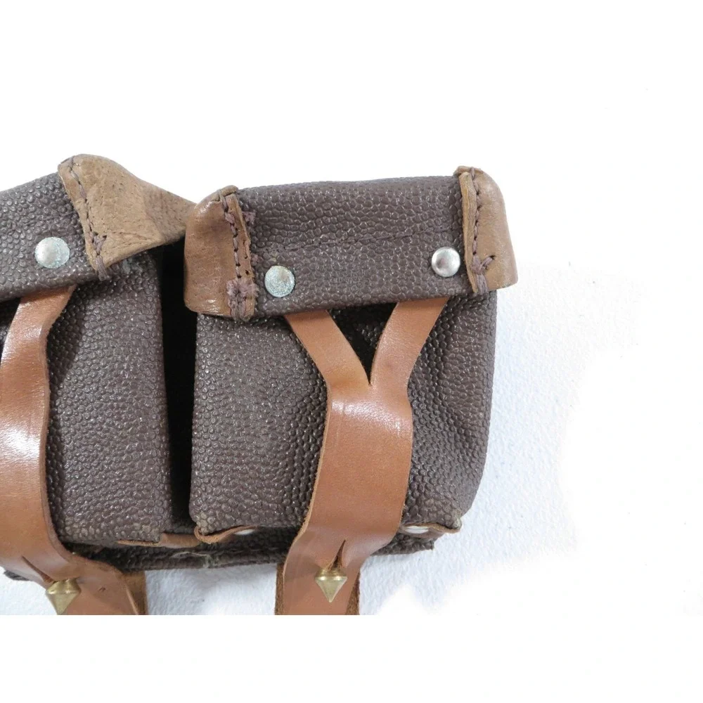 Mosin Nagant Dual Leather‎ Ammo Pouch Russian USSR Dated 1952